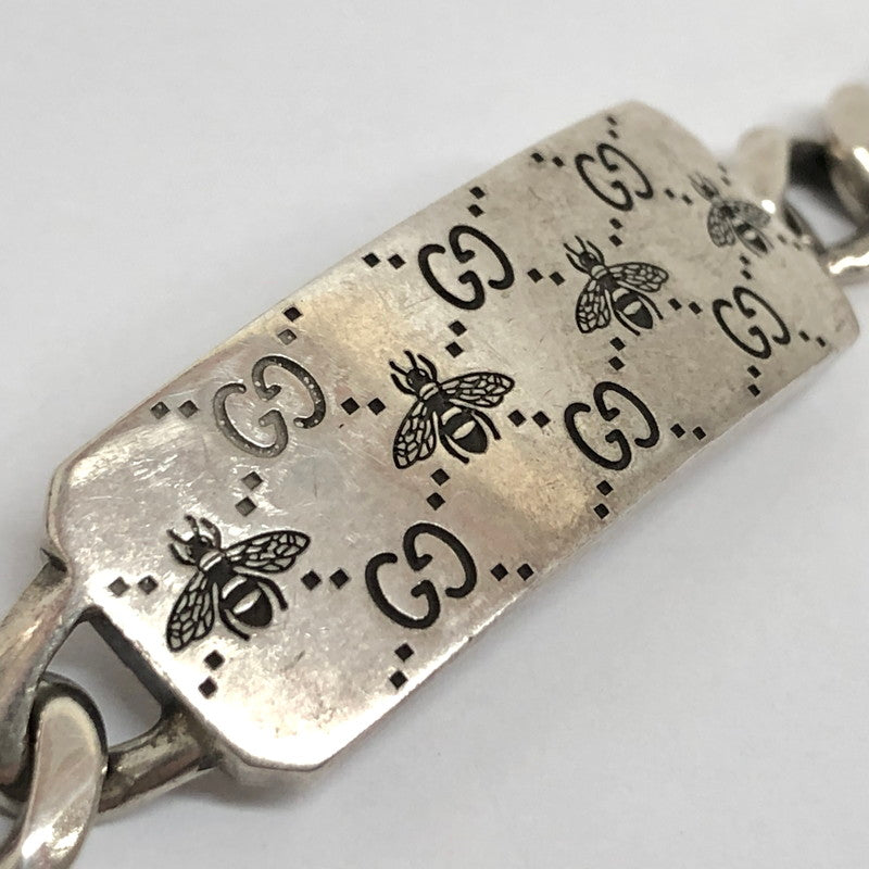 【現状渡し品】【メンズ/レディース】 GUCCI グッチ GG Bee Engraved Bracelet 728264 エングレービング ブレスレット ハチ シルバー 925 アクセサリー 182-251217-rs-07-fur カラー：シルバー 万代Net店