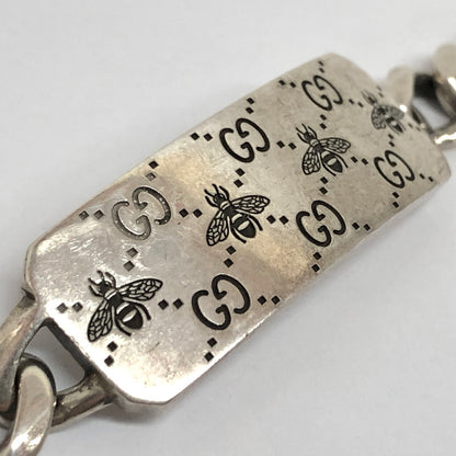 【現状渡し品】【メンズ/レディース】 GUCCI グッチ GG Bee Engraved Bracelet 728264 エングレービング ブレスレット ハチ シルバー 925 アクセサリー 182-251217-rs-07-fur カラー：シルバー 万代Net店