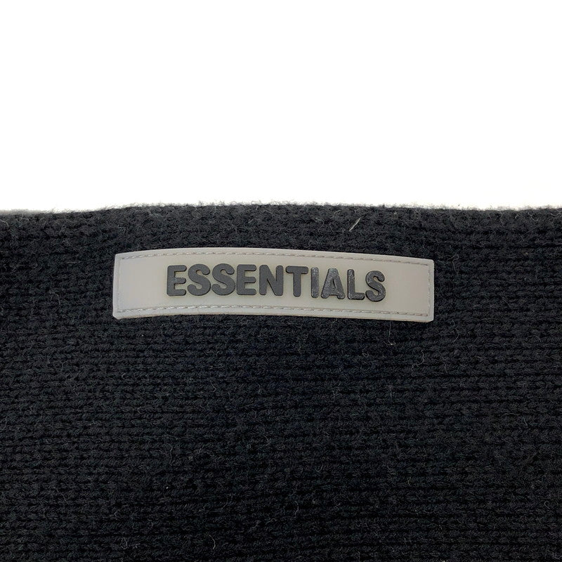 【現状渡し品】【メンズ】 FOG ESSENTIALS フィアオブゴッド エッセンシャルズ FRONT LOGO HOODIE KNIT フロントロゴ フーディ ニット 長袖 トップス ストリート系 142-250213-rs-02-fur サイズ：L カラー：ブラック 万代Net店