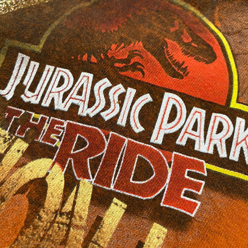 【中古品】【メンズ】 UNIVERSAL STUDIOS ユニバーサルスタジオ JURASSIC PARK RIDE TEE ジュラシックパーク ライド Tシャツ トップス 146-260508-kh-03-izu サイズ：S カラー：オレンジ 万代Net店