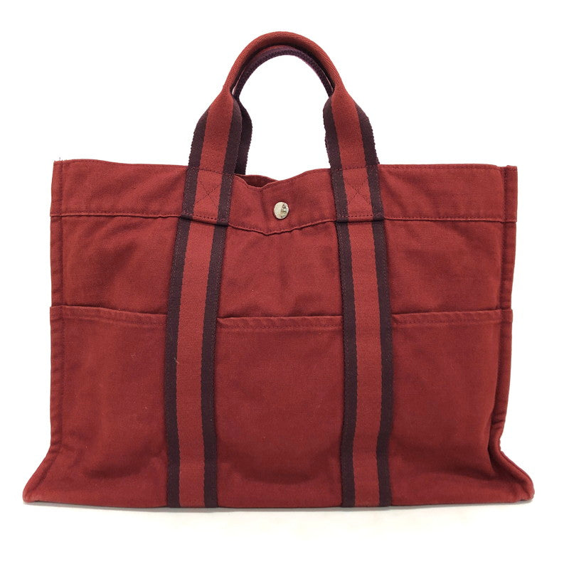 【現状渡し品】【メンズ/レディース】 HERMES エルメス フールトゥMM トートバッグ キャンバス バッグ 鞄 180-251218-rs-01-fur カラー：レッド系 万代Net店