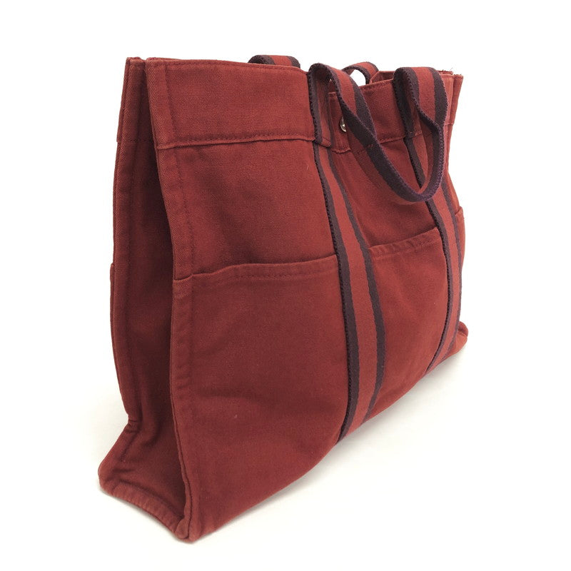【現状渡し品】【メンズ/レディース】 HERMES エルメス フールトゥMM トートバッグ キャンバス バッグ 鞄 180-251218-rs-01-fur カラー：レッド系 万代Net店