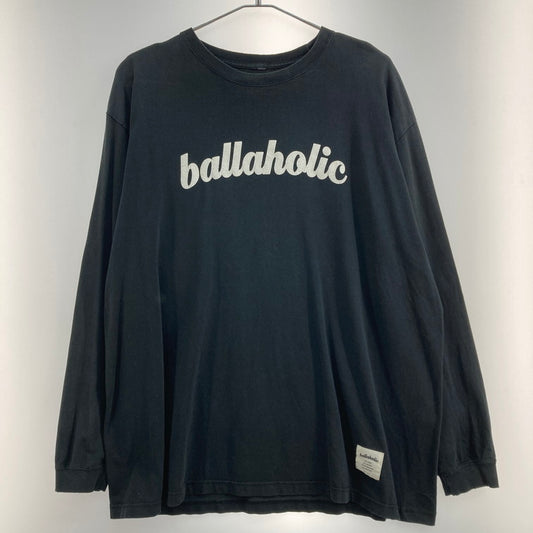 【現状渡し品】【メンズ】 BALLAHOLIC L/S TEE 長袖 Tシャツ ロンT 147-260223-WA-12-iwa サイズ：XXL カラー：ブラック 万代Net店