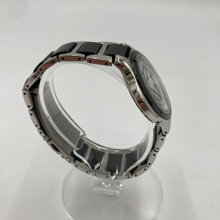 【中古品】【メンズ】 TECHNOS テクノス 腕時計 カーボン セラミック CARBON CERAMIC アナログ時計 197-250203-OR-02-iwa カラー：ブラック/シルバー/カーボン 万代Net店