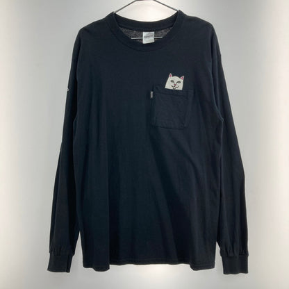 【中古品】【メンズ】 RIPNDIP LORD NERMAL POCKET Tee 長袖 Tシャツ ロンT 147-260223-WA-13-iwa サイズ：M カラー：ブラック 万代Net店