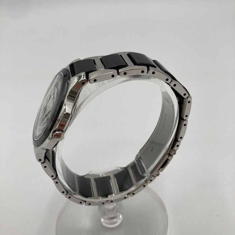 【中古品】【メンズ】 TECHNOS テクノス 腕時計 カーボン セラミック CARBON CERAMIC アナログ時計 197-260226-SY-06-iwa カラー：ブラック/シルバー/カーボン 万代Net店