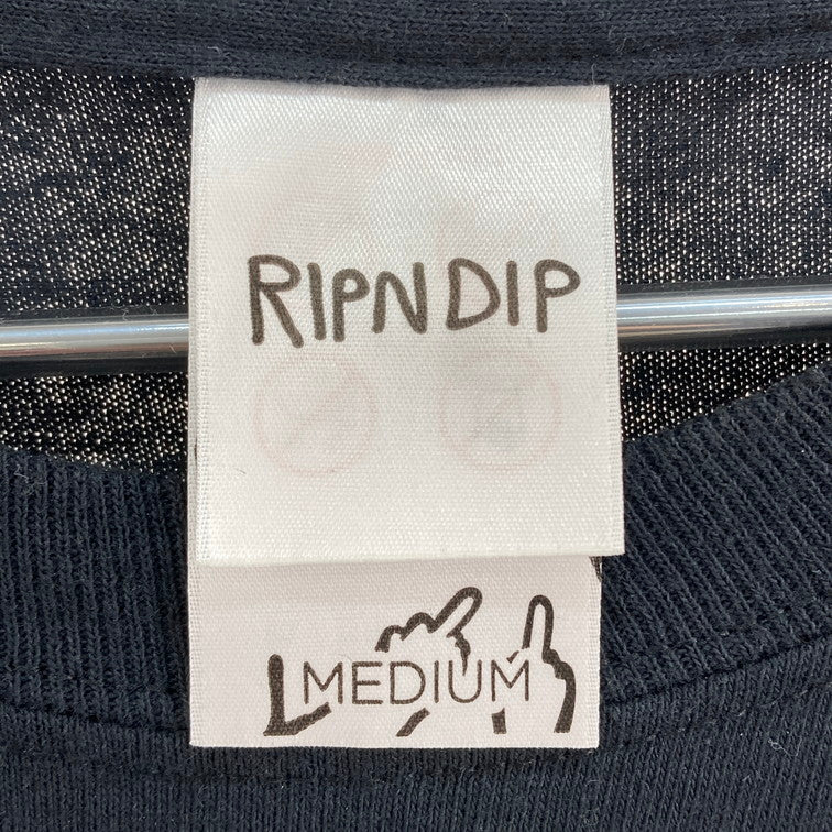 【中古品】【メンズ】 RIPNDIP LORD NERMAL POCKET Tee 長袖 Tシャツ ロンT 147-260223-WA-13-iwa サイズ：M カラー：ブラック 万代Net店