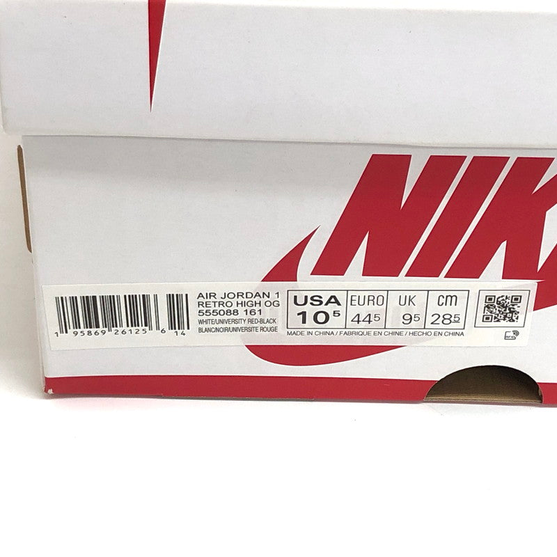 【中古品】【メンズ】 NIKE ナイキ AIR JORDAN 1 HIGH OG "HERITAGE" 555088-161 エアジョーダン ハイ ヘリテージ スニーカー シューズ 靴 160-250214-rs-01-fur サイズ：28.5cm US 10.5 カラー：レッド/ホワイト/ブラック 万代Net店