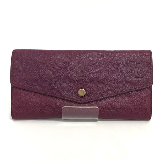 【現状渡し品】【レディース】 LOUIS VUITTON ルイ・ヴィトン M60491 ポルト・フォイユ・キュリユーズ モノグラム・アンプラント 長財布 ロングウォレット 179-251218-rs-04-fur カラー：パープル・ワイン系 万代Net店