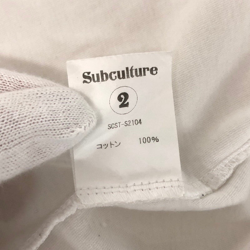 【現状渡し品】【メンズ】 Subculture サブカルチャー Chopper T-Shirt SCST-S2104 半袖 Tシャツ トップス 142-260306-rs-03-fur サイズ：2 カラー：ホワイト 万代Net店