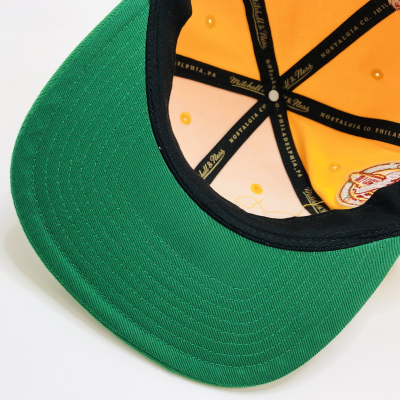【中古品】【メンズ/レディース】 MITCHELL＆NESS ミッチェルアンドネス スナップバックキャップ 帽子 185-250927-hn-04-fur サイズ：表記なし カラー：イエロー/グリーン 万代Net店