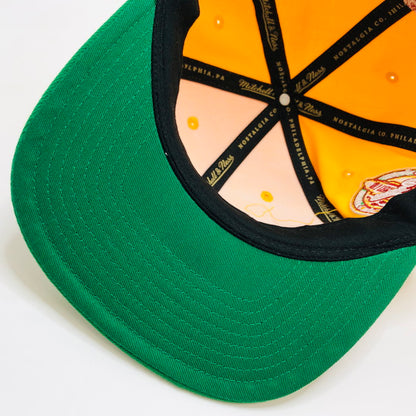 【中古品】【メンズ/レディース】 MITCHELL＆NESS ミッチェルアンドネス スナップバックキャップ 帽子 185-250927-hn-04-fur サイズ：表記なし カラー：イエロー/グリーン 万代Net店