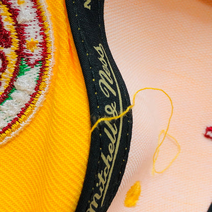 【中古品】【メンズ/レディース】 MITCHELL＆NESS ミッチェルアンドネス スナップバックキャップ 帽子 185-250927-hn-04-fur サイズ：表記なし カラー：イエロー/グリーン 万代Net店