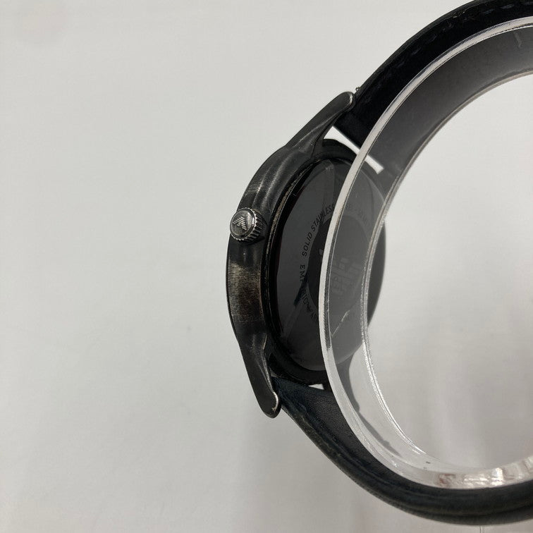 【中古品】【メンズ】  エンポリオアルマーニ EMPORIO ARMANI AR-2479 腕時計 革ベルト 197-250204-OR-03-iwa カラー：ブラック系 万代Net店