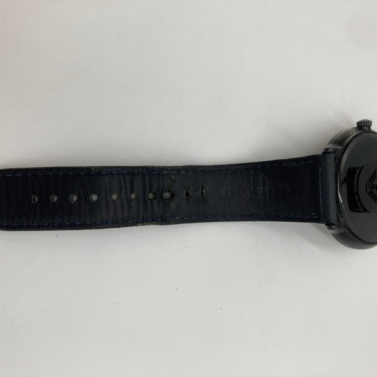 【中古品】【メンズ】  エンポリオアルマーニ EMPORIO ARMANI AR-2479 腕時計 革ベルト 197-250204-OR-03-iwa カラー：ブラック系 万代Net店