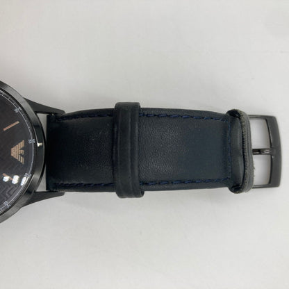 【中古品】【メンズ】  エンポリオアルマーニ EMPORIO ARMANI AR-2479 腕時計 革ベルト 197-250204-OR-03-iwa カラー：ブラック系 万代Net店