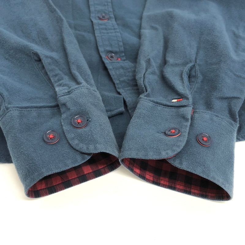 【現状渡し品】【メンズ】 TOMMY HILFIGER トミーヒルフィガー L/S SHIRT 長袖 シャツ トップス 古着 147-260529-rs-09-fur サイズ：S カラー：ブルー 万代Net店