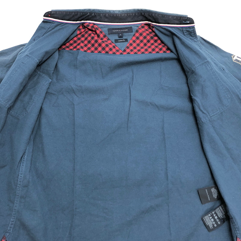 【現状渡し品】【メンズ】 TOMMY HILFIGER トミーヒルフィガー L/S SHIRT 長袖 シャツ トップス 古着 147-260529-rs-09-fur サイズ：S カラー：ブルー 万代Net店