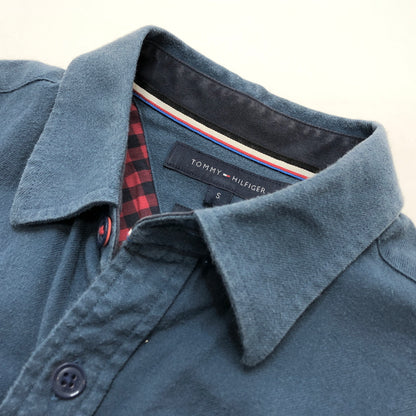 【現状渡し品】【メンズ】 TOMMY HILFIGER トミーヒルフィガー L/S SHIRT 長袖 シャツ トップス 古着 147-260529-rs-09-fur サイズ：S カラー：ブルー 万代Net店