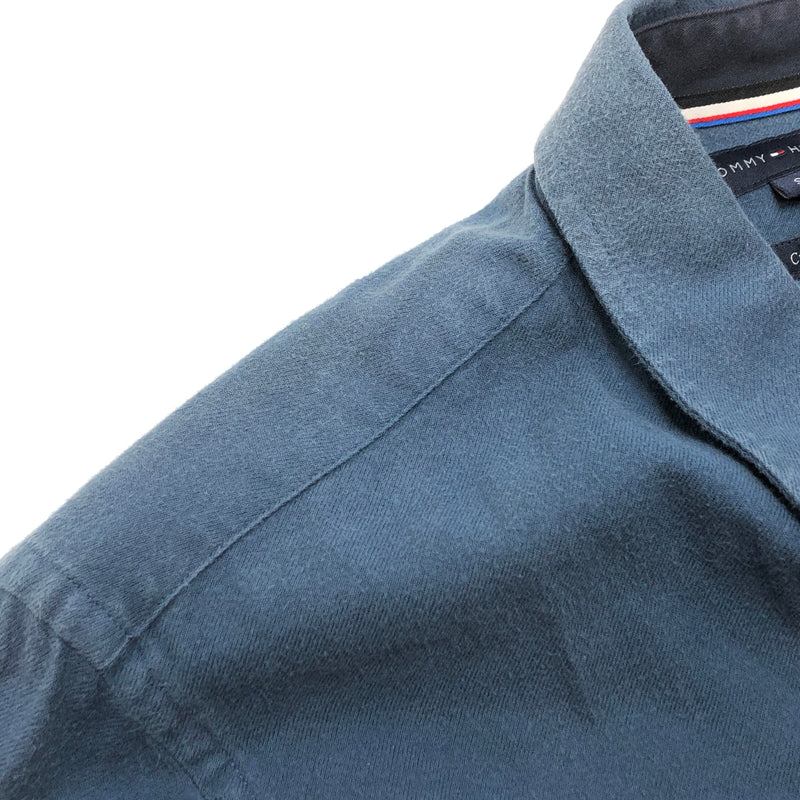 【現状渡し品】【メンズ】 TOMMY HILFIGER トミーヒルフィガー L/S SHIRT 長袖 シャツ トップス 古着 147-260529-rs-09-fur サイズ：S カラー：ブルー 万代Net店