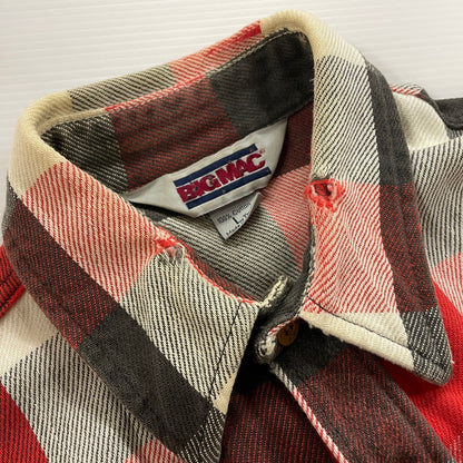 【中古品】【メンズ】 BIGMAC ビッグマック 70's CHECK FLANNEL SHIRT VINTAGE 70年代 チェック フランネルシャツ 長袖 トップス ヴィンテージ 145-250918-yo-18-tei サイズ：L カラー：レッド 万代Net店