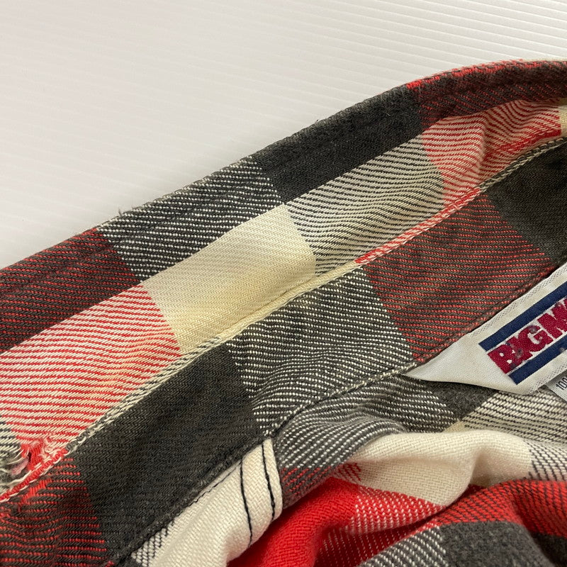 【中古品】【メンズ】 BIGMAC ビッグマック 70's CHECK FLANNEL SHIRT VINTAGE 70年代 チェック フランネルシャツ 長袖 トップス ヴィンテージ 145-250918-yo-18-tei サイズ：L カラー：レッド 万代Net店