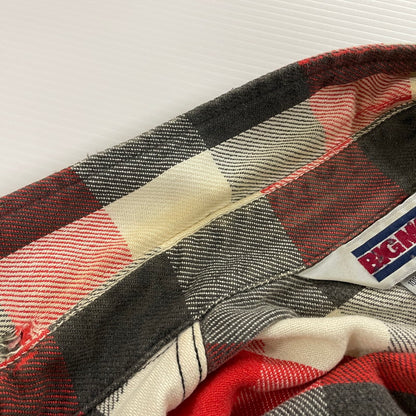 【中古品】【メンズ】 BIGMAC ビッグマック 70's CHECK FLANNEL SHIRT VINTAGE 70年代 チェック フランネルシャツ 長袖 トップス ヴィンテージ 145-250918-yo-18-tei サイズ：L カラー：レッド 万代Net店