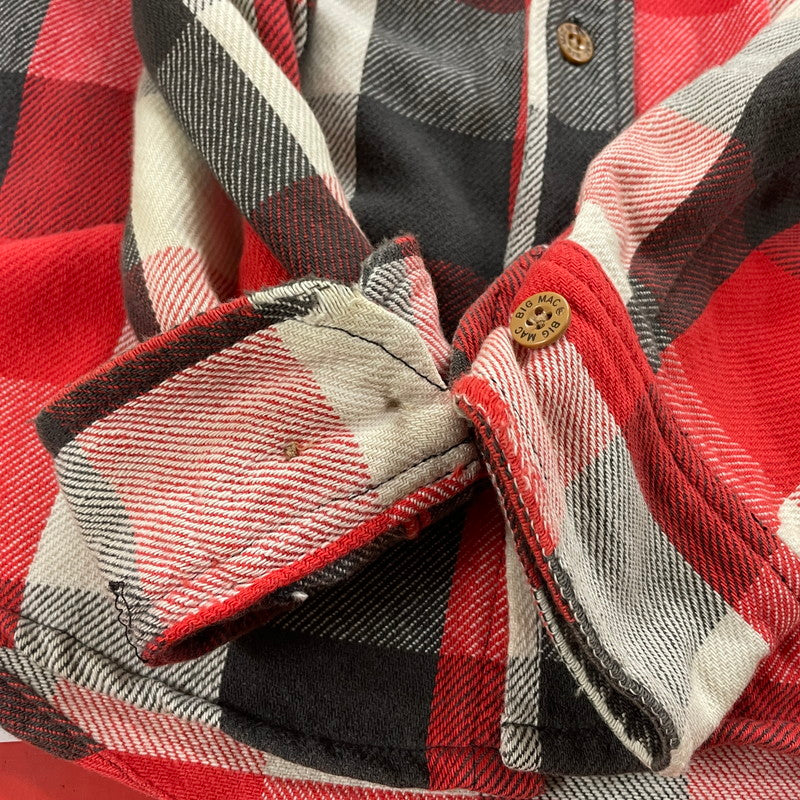 【中古品】【メンズ】 BIGMAC ビッグマック 70's CHECK FLANNEL SHIRT VINTAGE 70年代 チェック フランネルシャツ 長袖 トップス ヴィンテージ 145-250918-yo-18-tei サイズ：L カラー：レッド 万代Net店