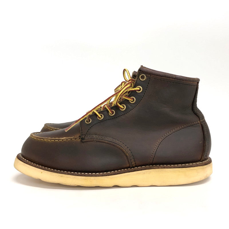 【中古品】【メンズ/レディース】 RED WING レッドウィング CLASSIC MOC 6" RW8138 クラシック モック ブーツ 6インチ シューズ 靴 162-250217-rs-01-fur サイズ：7E (25.0cm相当) カラー：ブラウン系 万代Net店