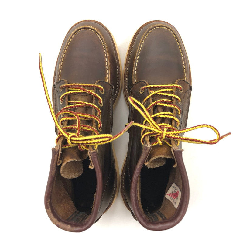 【中古品】【メンズ/レディース】 RED WING レッドウィング CLASSIC MOC 6" RW8138 クラシック モック ブーツ 6インチ シューズ 靴 162-250217-rs-01-fur サイズ：7E (25.0cm相当) カラー：ブラウン系 万代Net店