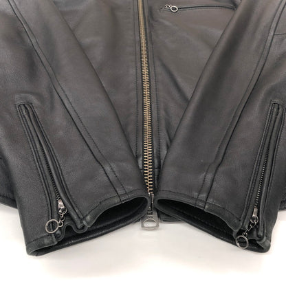 【現状渡し品】【メンズ】 BACKNUMBER バックナンバー LEATHER JACKET BN-4116007 レザージャケット 羊革 ブルゾン アウター 147-250217-rs-04-fur サイズ：L カラー：ブラック 万代Net店