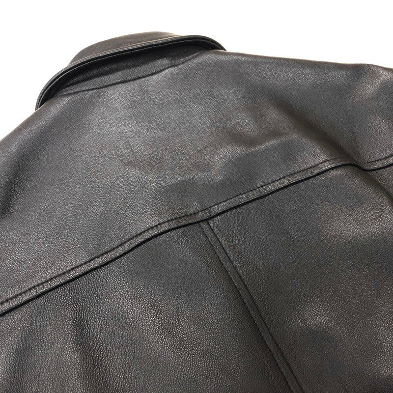 【現状渡し品】【メンズ】 BACKNUMBER バックナンバー LEATHER JACKET BN-4116007 レザージャケット 羊革 ブルゾン アウター 147-250217-rs-04-fur サイズ：L カラー：ブラック 万代Net店