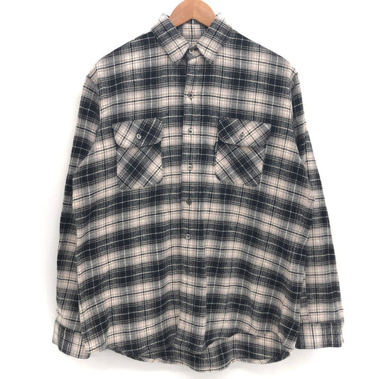 【中古品】【メンズ】 CAPTAINS HELM キャプテンズヘルム OVER-SIZE FLANNEL SHIRTS CH20-AW-SO1 オーバーサイズフランネルシャツ チェックシャツ 長袖 トップス ストリート系 142-250217-rs-05-fur サイズ：M カラー：ブラック/ホワイト系 万代Net店