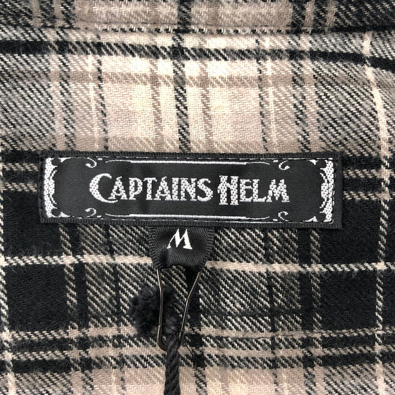 【中古品】【メンズ】 CAPTAINS HELM キャプテンズヘルム OVER-SIZE FLANNEL SHIRTS CH20-AW-SO1 オーバーサイズフランネルシャツ チェックシャツ 長袖 トップス ストリート系 142-250217-rs-05-fur サイズ：M カラー：ブラック/ホワイト系 万代Net店