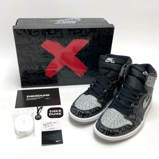 【中古美品】【メンズ】 NIKE ナイキ AIR JORDAN 1 HIGH OG "REBELLIONAIRE" 555088-036 エアジョーダン1 ハイ OG リベリオネア スニーカー シューズ 靴 160-250929-hn-09-fur サイズ：26.0cm US 8 カラー：ブラック/グレー/ホワイト 万代Net店