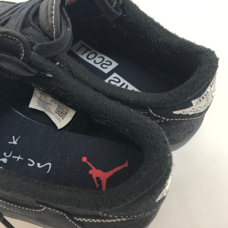 【中古品】【メンズ】 NIKE ナイキ × Travis Scott トラヴィススコット AIR JORDAN 1 LOW OG SP "BLACK PHANTOM" DM7866-001 エアジョーダン ロー ブラックファントム スニーカー シューズ 靴 160-250218-rs-02-fur サイズ：26.5cm US 8.5 カラー：ブラック 万代Net店