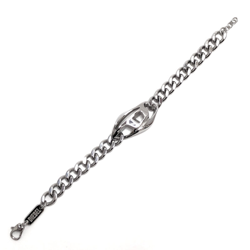 【中古品】【メンズ/レディース】 DIESEL ディーゼル Bracelet DX1413040 ロゴブレスレット STEEL アクセサリー 192-260821-rs-01-fur カラー：シルバー 万代Net店