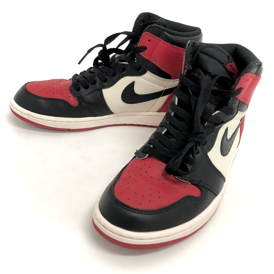 【中古品】【メンズ】 NIKE ナイキ AIR JORDAN 1 RETRO HIGH OG "BRED TOE" 555088-610 エアジョーダン 1 レトロ ハイ OG ブレッド トゥ スニーカー シューズ 靴 160-250929-hn-06-fur サイズ：27.0cm US 9 カラー：レッド/ブラック/ホワイト 万代Net店