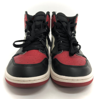 【中古品】【メンズ】 NIKE ナイキ AIR JORDAN 1 RETRO HIGH OG "BRED TOE" 555088-610 エアジョーダン 1 レトロ ハイ OG ブレッド トゥ スニーカー シューズ 靴 160-250929-hn-06-fur サイズ：27.0cm US 9 カラー：レッド/ブラック/ホワイト 万代Net店