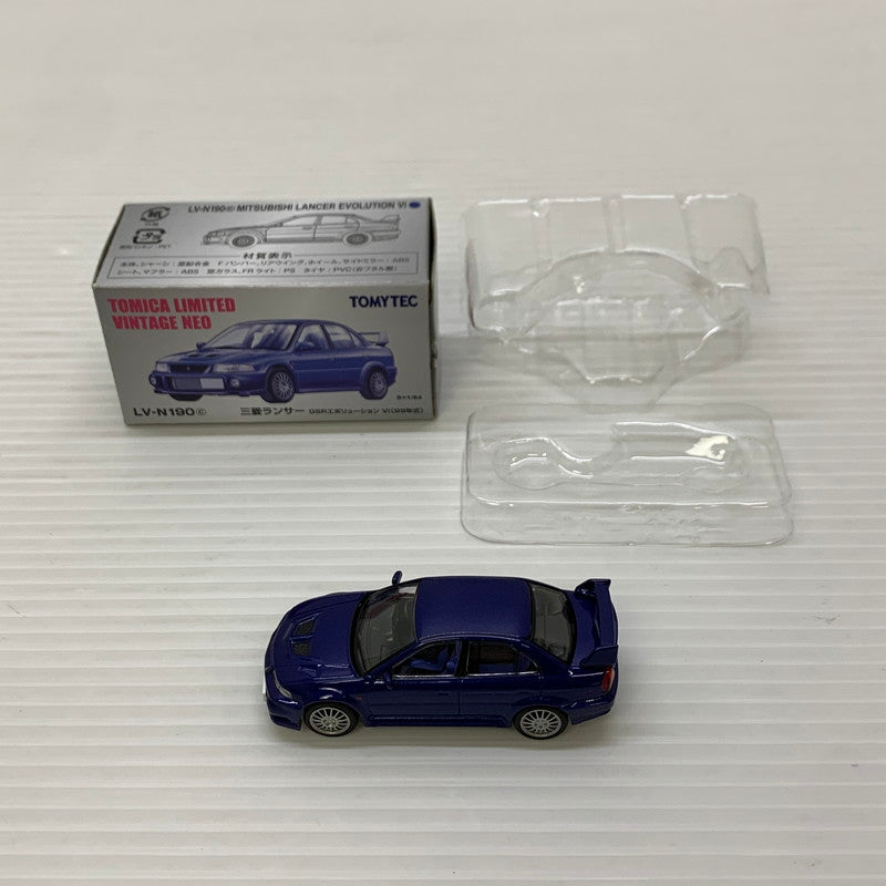 【中古品】 トミーテック トミカリミテッドヴィンテージ ネオ 1/64 LV-N190c 三菱ランサーGSR エボリューションVI 紺 完成品 312406 ミニカー 061-251216-AS-5-min 万代Net店