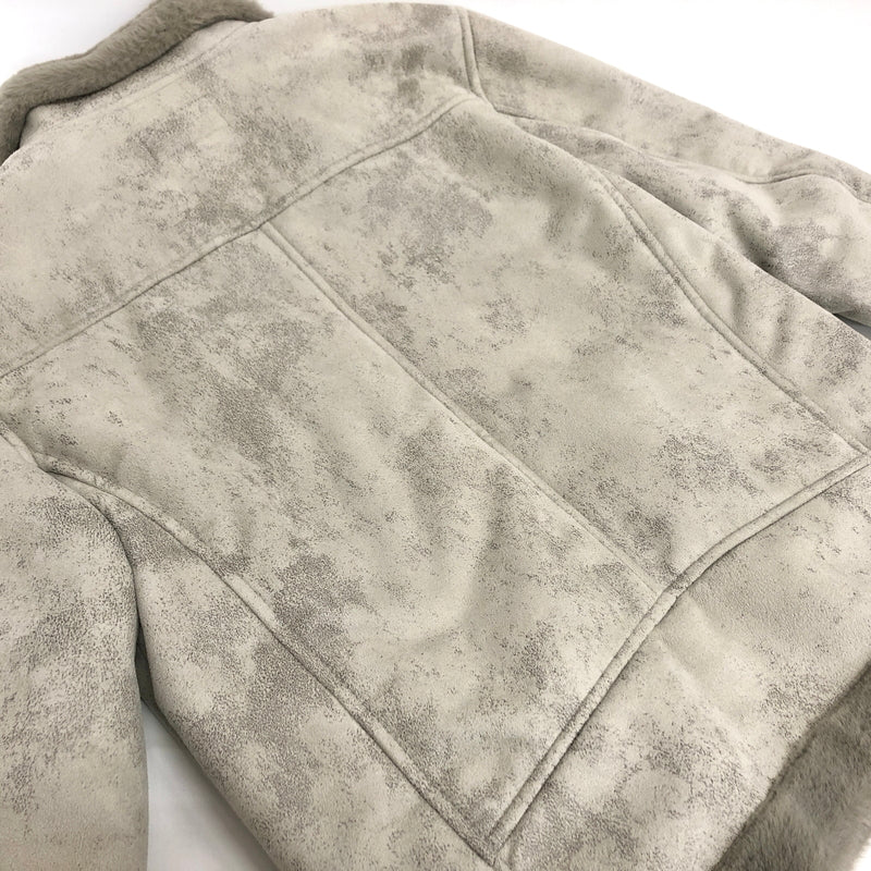 【中古品】【メンズ】 Mossimo モッシモ MOUTON LIKE RIDERS JACKET 0540-1611 ムートンライクライダースジャケット アウター 古着 147-260603-rs-02-fur サイズ：L カラー：グレー系 万代Net店