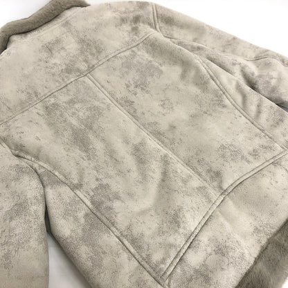 【中古品】【メンズ】 Mossimo モッシモ MOUTON LIKE RIDERS JACKET 0540-1611 ムートンライクライダースジャケット アウター 古着 147-260603-rs-02-fur サイズ：L カラー：グレー系 万代Net店