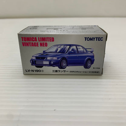 【中古品】 トミーテック トミカリミテッドヴィンテージ ネオ 1/64 LV-N190c 三菱ランサーGSR エボリューションVI 紺 完成品 312406 ミニカー 061-251216-AS-5-min 万代Net店