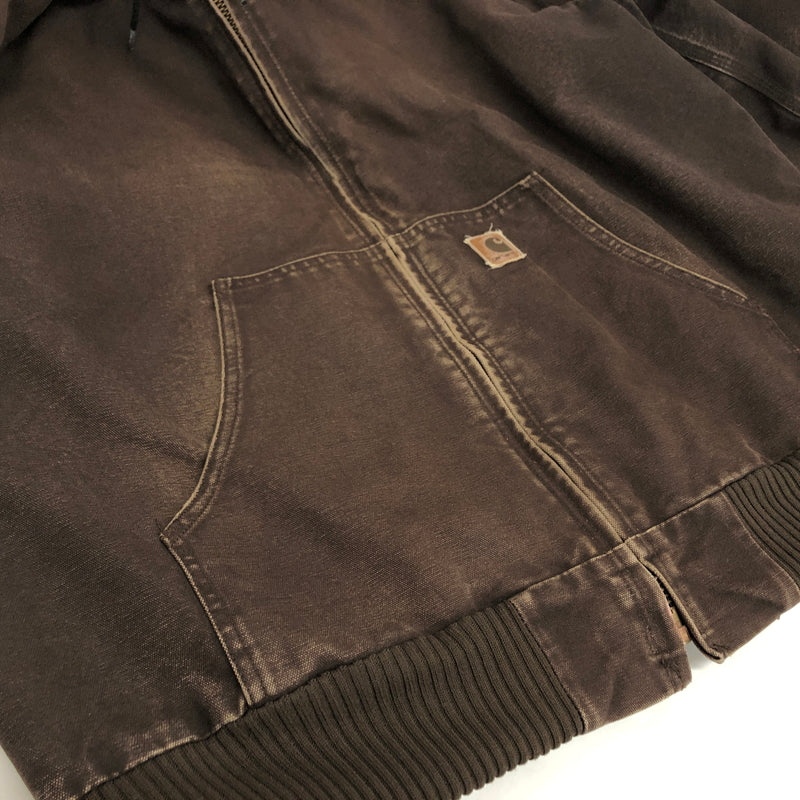 【現状渡し品】【メンズ】 CARHARTT カーハート 00S ACTIVE JACKET J130 アクティブジャケット アウター 古着 ヴィンテージ 146-260603-rs-04-fur サイズ：XL カラー：ダークブラウン 万代Net店