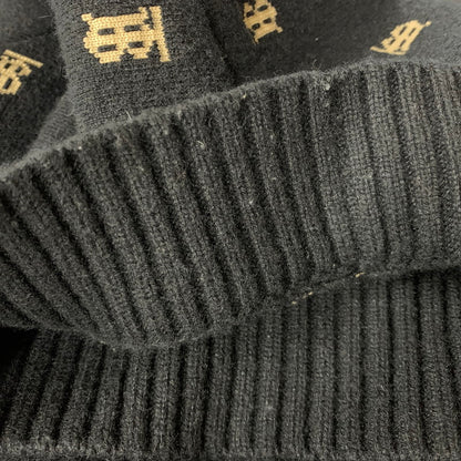 【中古品】【メンズ】 BURBERRY バーバリー 8021033 TB LOGO 総柄 CARDIGAN TBロゴ カーディガン トップス 141-260426-kh-03-izu サイズ：M カラー：ブラック×ベージュ 万代Net店