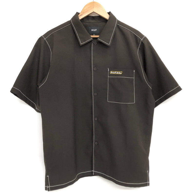 【中古品】【メンズ】 HUF ハフ 23SS LOWER BACK PROBLEMS S/S SHIRT 半袖 シャツ トップス 142-260819-rs-08-fur サイズ：M カラー：ダークブラウン 万代Net店