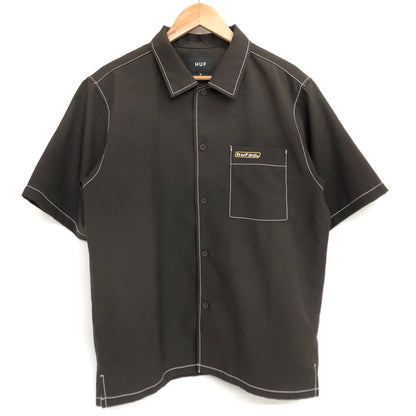【中古品】【メンズ】 HUF ハフ 23SS LOWER BACK PROBLEMS S/S SHIRT 半袖 シャツ トップス 142-260819-rs-08-fur サイズ：M カラー：ダークブラウン 万代Net店