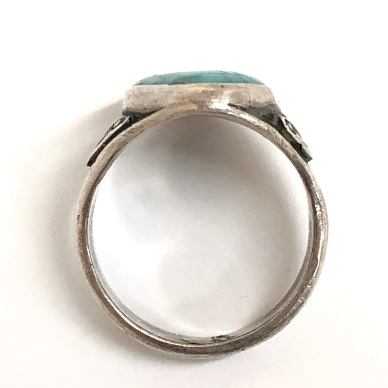 【中古品】【メンズ】 Antique Navajo Fox Turquoise Men's Ring c.1940～ ターコイズ ストーン リング 指輪 シルバー アクセサリー 191-241023-rs-04-fur カラー：ターコイズブルー/シルバー 万代Net店