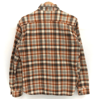 【現状渡し品】【メンズ】 THE FLAT HEAD ザフラットヘッド L/S SHIRT チェック柄 シャツ ネルシャツ 長袖 トップス アメカジ系 145-250221-rs-05-fur サイズ：38 カラー：ブラウン系 万代Net店