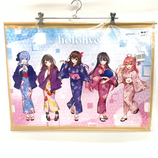 【中古品】 ほつれ有 ホロライブ 極楽湯 0期生 タペストリー 浴衣 054-260906-mo-03-fur 万代Net店